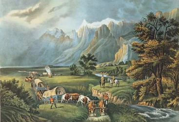 De Rocky Mountains: Emigranten die de Vlakte Oversteken, 1866